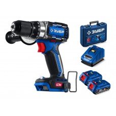 Дрель-шуруповерт бесщеточная 20 В 70 Н·м 2 АКБ LMS 2 А·ч кейс Профессионал ЗУБР DB-70-22