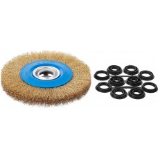 Щетка дисковая для УШМ 200 мм, витая стальная латунированная проволока 0.3 мм ЗУБР Профессионал 35186-200_z01