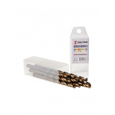 Комплект свёрл по металлу индустриальных, 10 шт, DIN 338, HSS-E Co5, Тип VA, 5xD, O8.00 мм (ZA-74080-S10)