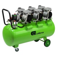 Компрессор безмаслянный малошумный МБ 2250/100, 2250 Вт, 100л, 400 л/мин Сибртех (58008)