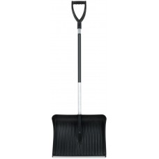 Лопата для уборки снега пластиковая, съемный алюминиевый черенок 490х400х1380 мм (68108)