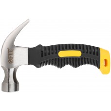 Молоток-гвоздодер укороченный, фиберглассовая обрезиненная ручка, 25 мм, 225 гр. (44770)