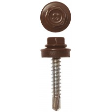 Саморез кровельный 29 х 4.8 мм, RAL 8017 шоколадно-коричневый, 400 шт Профессионал СКД ЗУБР 4-300315-48-029-8017