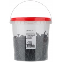 Саморезы черные по гипроку к дереву 3,5 х 41 (фасовка Ведро 500 шт) (22041-6В)