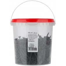 Саморезы черные по гипроку к дереву 3,5 х 41 (фасовка Ведро 500 шт) (22041-6В)