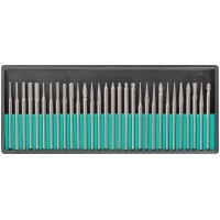 Шарошки, усиленная сталь с алмазным напылением, штифт диам. 3 мм, 30 шт. (36486)