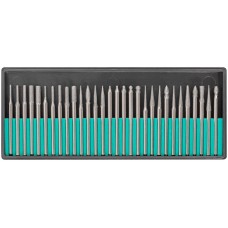 Шарошки, усиленная сталь с алмазным напылением, штифт диам. 3 мм, 30 шт. (36486)