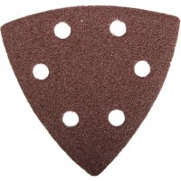 Треугольник шлифовальный 93?93?93мм Мастер универсальный на велкро основе 6 отверстий Р80 5шт ЗУБР 35583-080