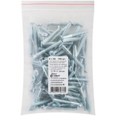 Винт с потайной головкой с полной резьбой оцинкованный DIN 965 6х50 100 шт Фасовка (27787-0)