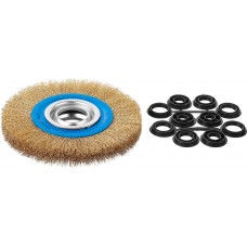 Щетка дисковая для УШМ 150 мм, витая стальная латунированная проволока 0.3 мм ЗУБР Профессионал 35186-150_z01