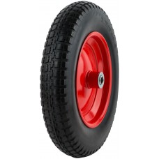 Колесо запасное полиуретановое 360х65 мм для тачек 77601 ; 77602 ; 77607 ( PU 3.25-8 ) ( посадка ширина 95 мм, диаметр 16 мм ) (77631)