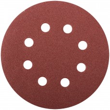 Круги шлифовальные с отверстиями (липучка), алюминий-оксидные, 125 мм, 5 шт. Р 100 (39665)