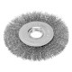 Щетка для УШМ, 125 мм, посадка 22.2 мм, плоская, витая проволока Сибртех (746567)
