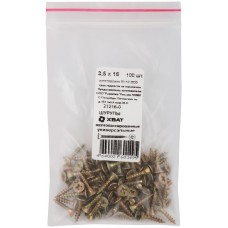 Шурупы желтопассированные, универсальные 3,5 х 16 100 шт Фасовка (21216-0)