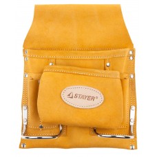 Сумка поясная для инструментов с 8 карманами кожаная, 2 скобы Professional STAYER 38515