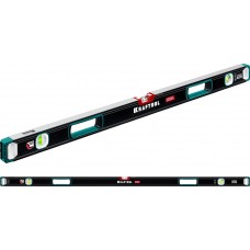 Сверхпрочный уровень A-RATE CONTROL, 1500 мм, точность 0.3 мм/м, с инновационным зеркальным глазком KRAFTOOL 34986-150