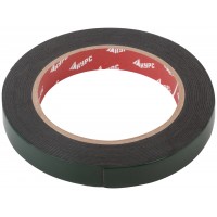 Лента монтажная клейкая на вспененной основе, черная 15 мм х 5 м (11783)
