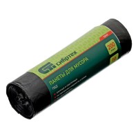 Пакеты для мусора 200 л x 10 шт, пвд, короткий ролик, тип дна 