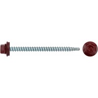 Шурупы кровельные со сверлом 4.8 х 70 100шт , красный RAL 3003 Фасовка (23554-0)