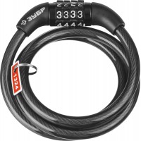 Замок тросовый кодовый с неизменяемым кодом 1200 мм, d 8 мм ЗУБР 37267-120