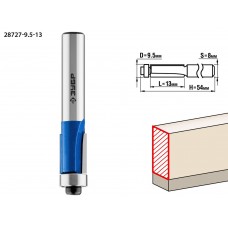 Фреза кромочная с нижним подшипником 9.5 x 13 мм, хвостовик 8 мм ЗУБР Профессионал 28727-9.5-13