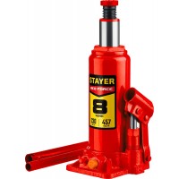 STAYER RED FORCE, 8 т, 230 - 457 мм, бутылочный гидравлический домкрат, Professional (43160-8_z01)