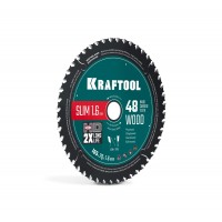 Диск пильный по дереву Slim wood cut, 165 х 20 x 1.6 мм, 48Т KRAFTOOL 36955-165-20-48