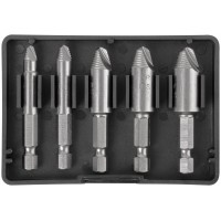 Экстракторы для болтов и шпилек усиленные, HSS сталь, Профи 5 шт. (36437)