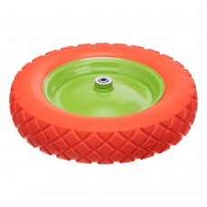 Колесо полиуретановое 4.80/4-8, длина оси 90 мм, подшипник 12 мм Сибртех (689785)