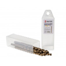 Комплект свёрл по металлу индустриальных, 10 шт, DIN 338, HSS-E Co5, Тип VA, 5xD, O4.00 мм (ZA-74040-S10)