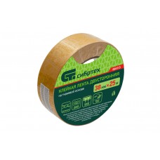 Лента клейкая двусторонняя, 38 мм х 25 м, на тканевой основе Сибртех (888115)