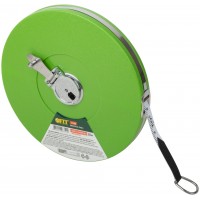 Рулетка, фибергласовая лента, зеленый пластиковый корпус 50 м