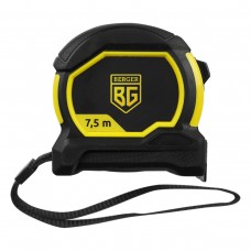 Рулетка ударопрочная 7,5м*25мм BERGER BG1353 (магнит, нейлон, шкала двусторонняя)