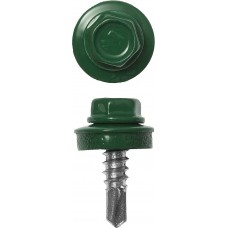 Саморез кровельный 25 х 5.5 мм, RAL 6002 зелёный лист, 1800 шт Профессионал СКМ 6002 ЗУБР 4-300310-55-025-6002