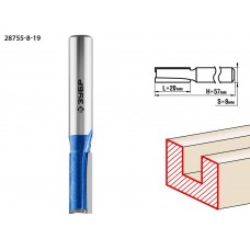 Фреза пазовая прямая с нижними подрезателями 8 x 19 мм, хвостовик 8 мм ЗУБР Профессионал 28755-8-19