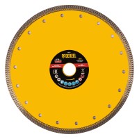 Диск алмазный отрезной 230 х 22,2мм, сплошной, супертонкий, горячий пресс, сухой/мокрый рез Denzel (73074)
