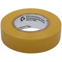 Изолента ROLLIX ПВХ 19 мм x 0,15 мм х 20 м, желтая (11033)