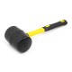 Киянка резиновая 900 грамм черная с фиберглассовой ручкой HORTZ