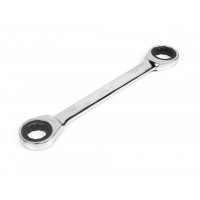 Ключ накидной двусторонний 22х24 мм трещоточный хромирование HORTZ