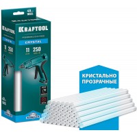 Клеевые стержни 11?250 мм Cristal кристально прозрачные 40 шт KRAFTOOL 06846-40