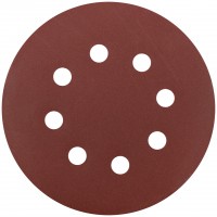 Круги шлифовальные с отверстиями (липучка), алюминий-оксидные, 125 мм, 5 шт. Р 400 (39791)