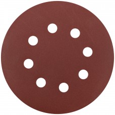 Круги шлифовальные с отверстиями (липучка), алюминий-оксидные, 125 мм, 5 шт. Р 400 (39791)