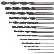 Набор сверл по металлу HSS черненых, 13 шт. (1,5-2-2,5-3-3,2-3,5-4-4,5-4,8-5-5,5-6-6,5 мм) (33863)