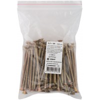 Шурупы желтопассированные, универсальные 5 х 80 100 шт Фасовка (21580-0)