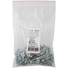 Шурупы оцинкованные, универсальные 4,5 х 20 100 шт Фасовка (20420-0)