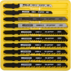 Полотна для лобзика T-хвост., по дереву, 10 шт Professional STAYER 15981-H10-1