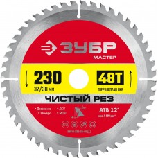 Диск пильный по дереву Чистый рез 230 x 32/30 мм, 48Т ЗУБР 36914-230-32-48_z01
