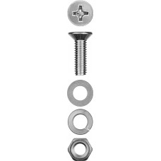 Винт с гайкой и шайбами M4?20 мм DIN 965 цинк 25 шт ЗУБР 303456-04-020