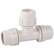 Тройник соединительный ШиреФит штуцер с гайкой - штуцер с гайкой - штуцер с гайкой 26 мм ЗУБР 51505-26