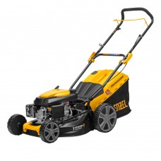 Газонокосилка бензиновая GLD-460, 146 куб.см, ширина 46 см, ручная, 7 уровней, травосборник 50 л Denzel (58802)